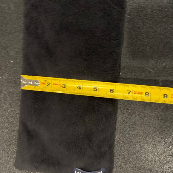 Black Lands End Padded Pull Through Scarf Fleece Puffer - Picture 5 of 5